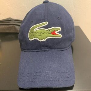 NWT Lacoste unisex Navy Blue baseball hat cap adjustable.
